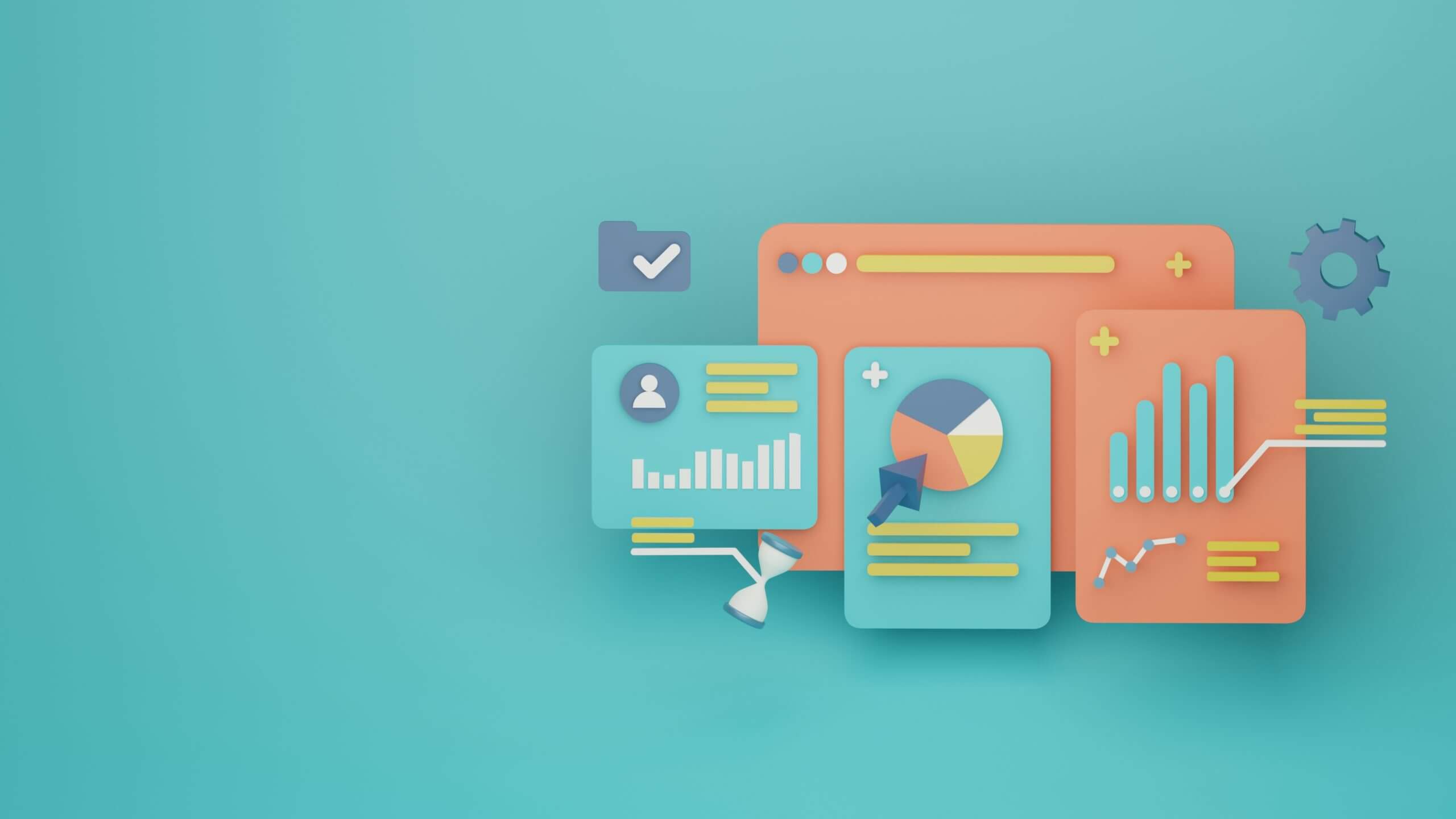 3d marketing data analysis background image rendered