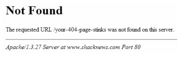 not found page - 404 error message